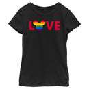 Girl's Mickey & Friends Mickey Mouse Love n Rainbows T-Shirt