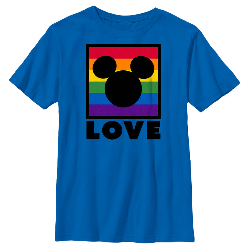 Boy's Mickey & Friends Mickey Pride Love Rainbow T-Shirt