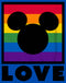 Boy's Mickey & Friends Mickey Pride Love Rainbow T-Shirt