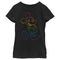 Girl's Mickey & Friends Mickey Mouse Rainbow Outline T-Shirt