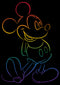 Boy's Mickey & Friends Mickey Mouse Rainbow Outline T-Shirt