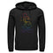 Men's Mickey & Friends Rainbow Mickey Mouse Outline Pull Over Hoodie