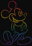 Men's Mickey & Friends Rainbow Mickey Mouse Outline Tank Top