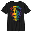 Boy's Mickey & Friends Fabulous Five Rainbow T-Shirt