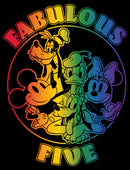 Boy's Mickey & Friends Fabulous Five Rainbow T-Shirt