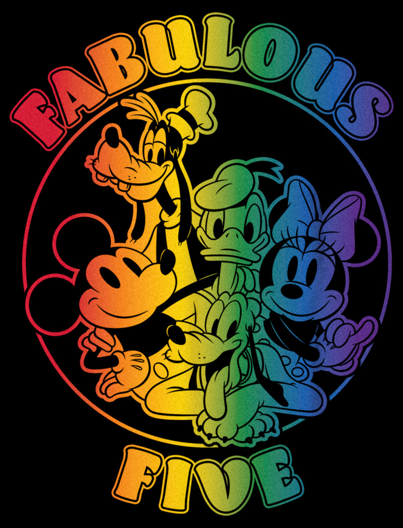 Boy's Mickey & Friends Fabulous Five Rainbow T-Shirt