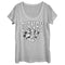 Women's Mickey & Friends Retro Black and White Group Scoop Neck