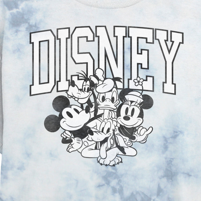 Junior's Mickey & Friends Retro Black and White Group T-Shirt