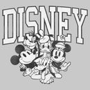 Men's Mickey & Friends Retro Black and White Group Pull Over Hoodie