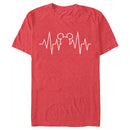 Men's Mickey & Friends Heartbeat Mickey Mouse Logo T-Shirt