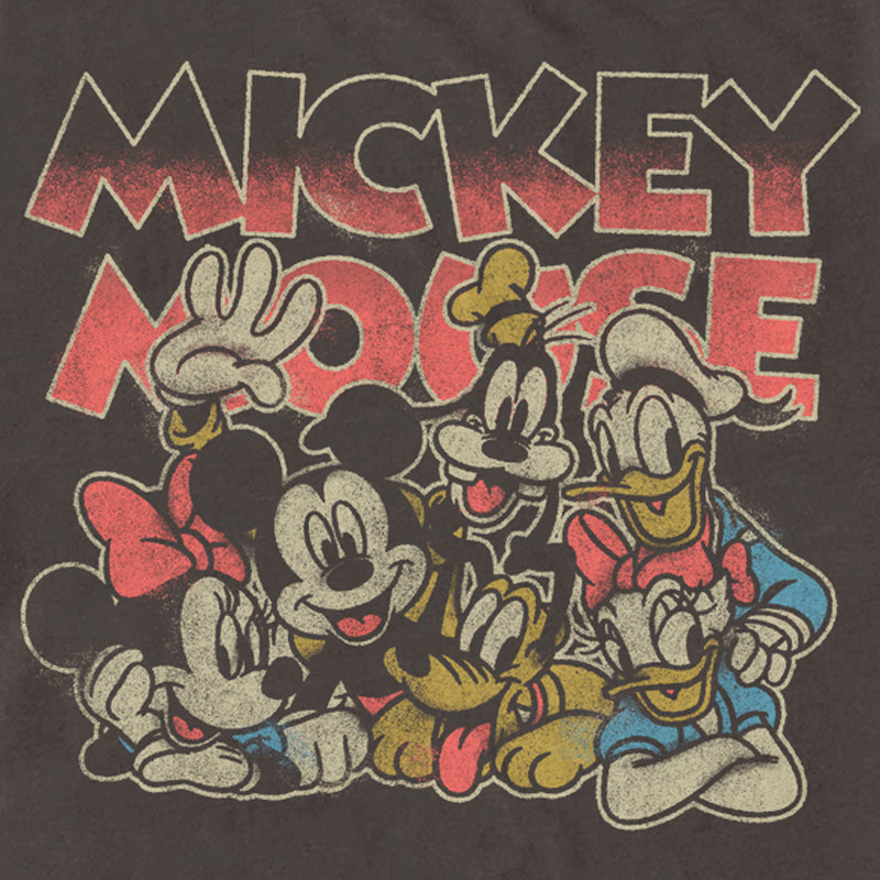 Men's Mickey & Friends Distressed Group Portrait T-Shirt