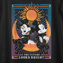 Women's Mickey & Friends The Future Looks Bright Mickey and Minnie Tarot Card Scoop Neck