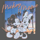 Men's Mickey & Friends Sunset Palm Trees Mickey and Minnie Pull Over Hoodie