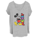 Junior's Mickey & Friends Retro Character Name T-Shirt