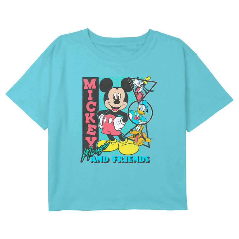 Girl's Mickey & Friends Retro Shapes Crew T-Shirt