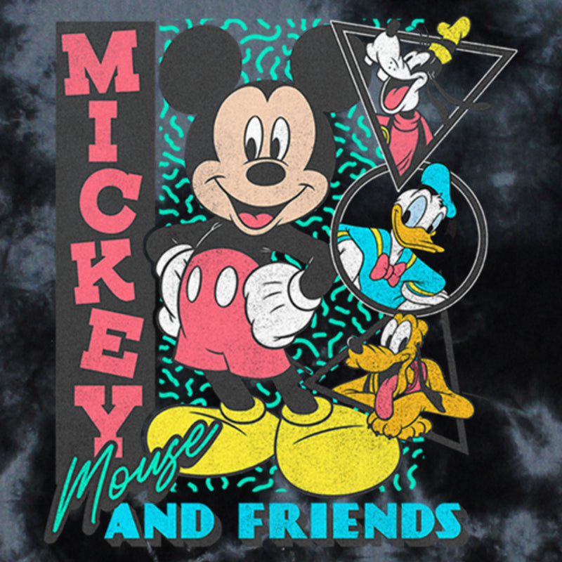 Junior's Mickey & Friends Retro Shapes Crew T-Shirt