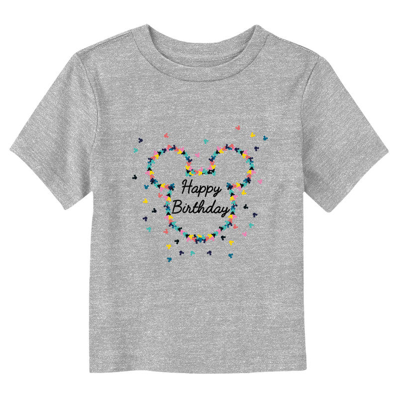 Toddler's Mickey & Friends Happy Birthday Silhouette Logo T-Shirt