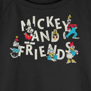 Junior's Mickey & Friends Distressed Retro Characters Sweatshirt