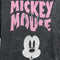 Junior's Mickey & Friends Surprised Pink Logo T-Shirt