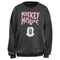 Junior's Mickey & Friends Distressed Surprised Pink Logo Sweatshirt