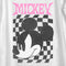 Women's Mickey & Friends Angry Checker Logo Scoop Neck