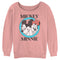 Junior's Mickey & Friends Distressed Mickey and Minnie Circle Logo Sweatshirt