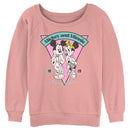 Junior's Mickey & Friends 80s Mickey and Minnie California Logo Sweatshirt