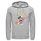 Men's Mickey & Friends Groovy Hearts and Smilies Logo Pull Over Hoodie