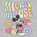 Men's Mickey & Friends Groovy Hearts and Smilies Logo Pull Over Hoodie