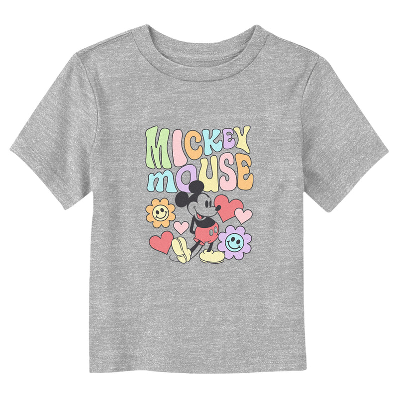 Toddler's Mickey & Friends Flowers and Hearts Mickey T-Shirt