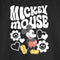 Junior's Mickey & Friends Groovy Hearts and Smilies Logo White Sweatshirt