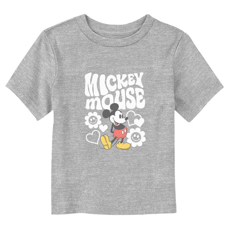 Toddler's Mickey & Friends Groovy Hearts and Flowers T-Shirt