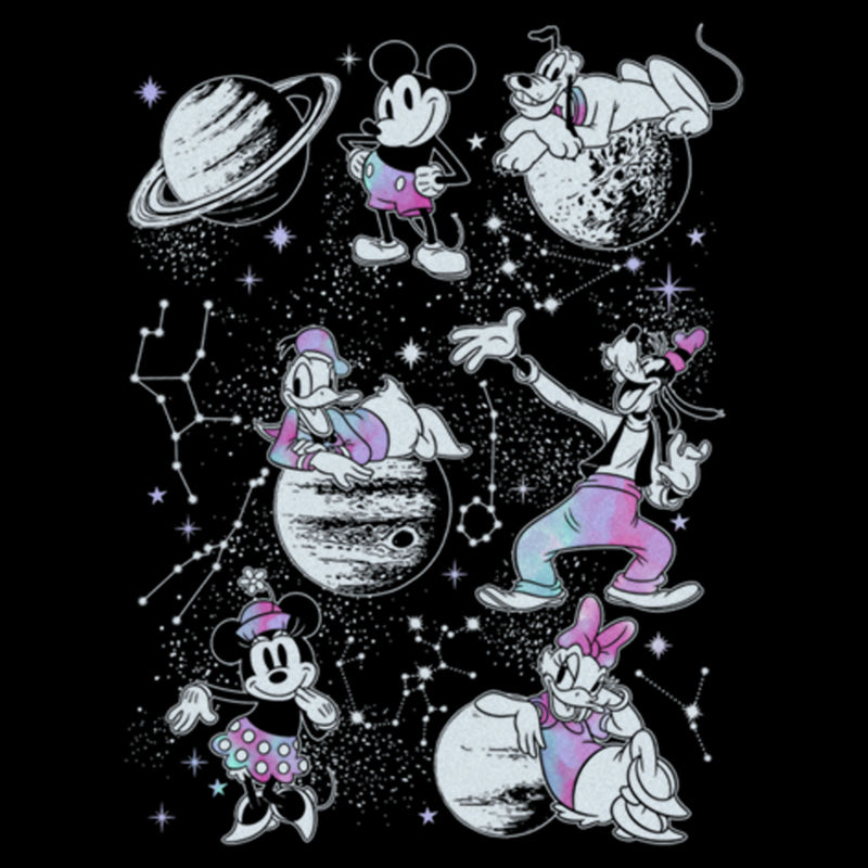 Junior's Mickey & Friends Constellation Crew T-Shirt