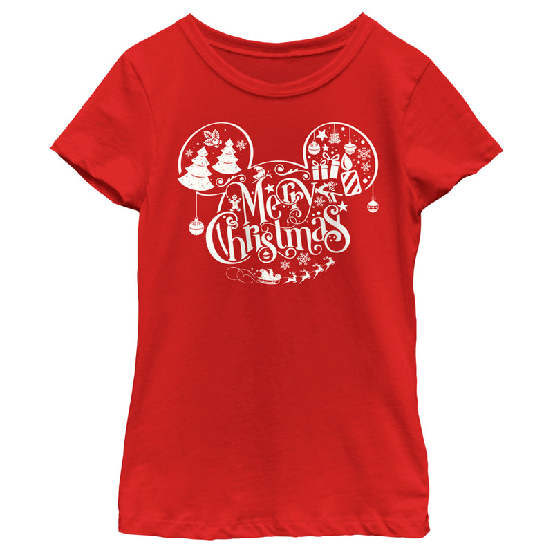 Girl's Mickey & Friends Mickey and Friends Mousey Christmas T-Shirt