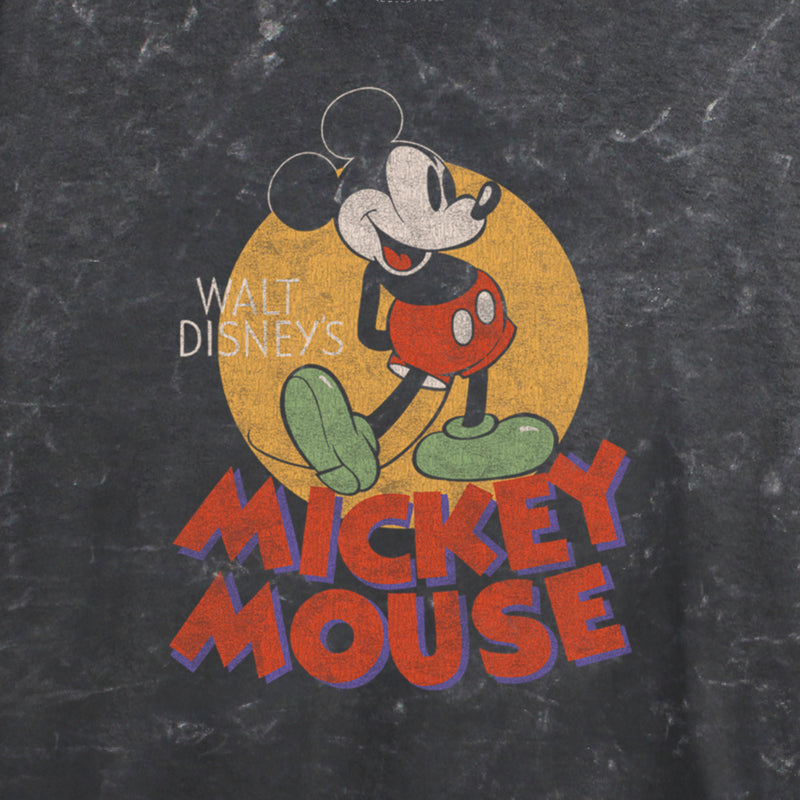 Junior's Mickey & Friends Retro Distressed Spotlight T-Shirt