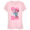 Junior's Mickey & Friends Girls Rule Distressed T-Shirt