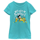 Girl's Mickey & Friends Easter Surprises Mousey and Pluto T-Shirt