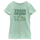 Girl's Mickey & Friends Green Think Plant Lovers T-Shirt