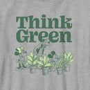 Boy's Mickey & Friends Green Think Plant Lovers T-Shirt