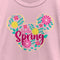 Girl's Mickey & Friends Hello Spring Logo T-Shirt