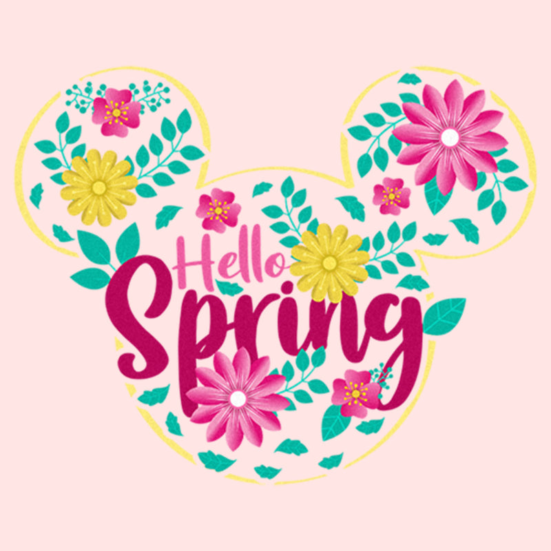 Toddler's Mickey & Friends Hello Spring Flowers Logo T-Shirt