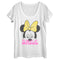 Women's Minnie Mouse Smile Portrait Scoop Neck