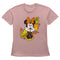 Women's Minnie Mouse Autumn Leaves Portrait T-Shirt