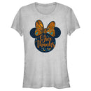 Junior's Minnie Mouse Give Thanks Fall Silhouette T-Shirt