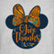 Junior's Minnie Mouse Give Thanks Fall Silhouette T-Shirt