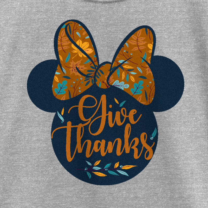 Girl's Minnie Mouse Give Thanks Fall Silhouette T-Shirt