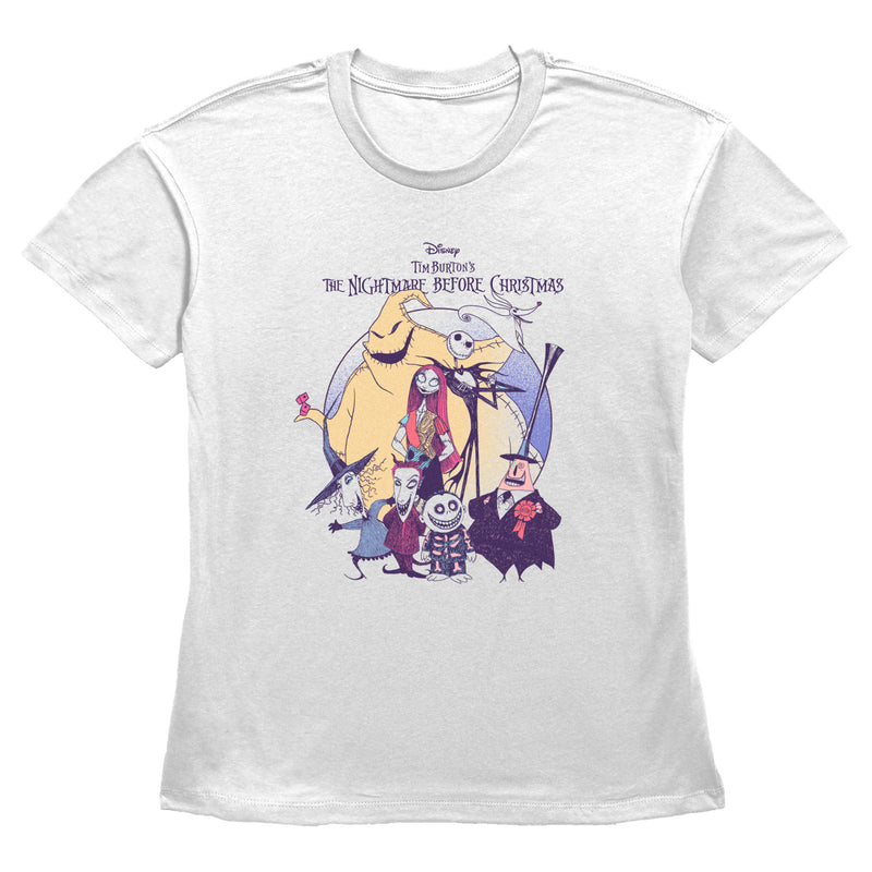 Women's The Nightmare Before Christmas Main Characters Portrait T-Shirt