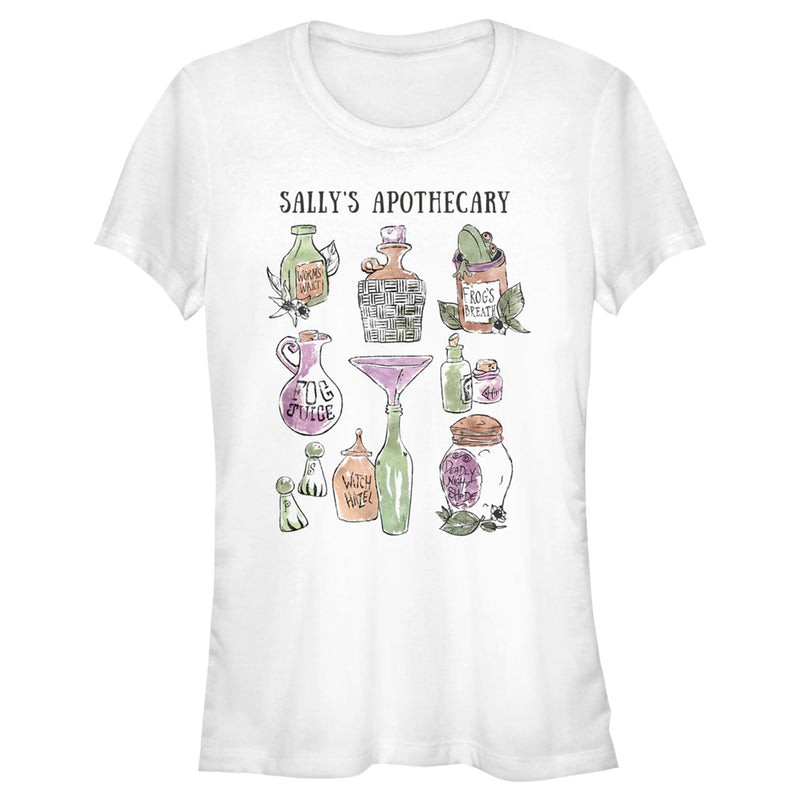 Junior's The Nightmare Before Christmas Sally's Apothecary Chart T-Shirt