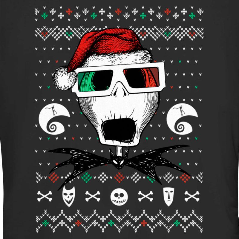 Junior's The Nightmare Before Christmas Ugly Christmas Jack Portrait T-Shirt