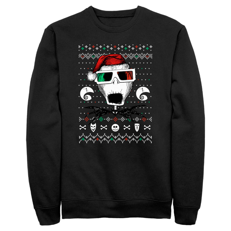 Men's The Nightmare Before Christmas Ugly Christmas Jack Portrait Sweatshirt